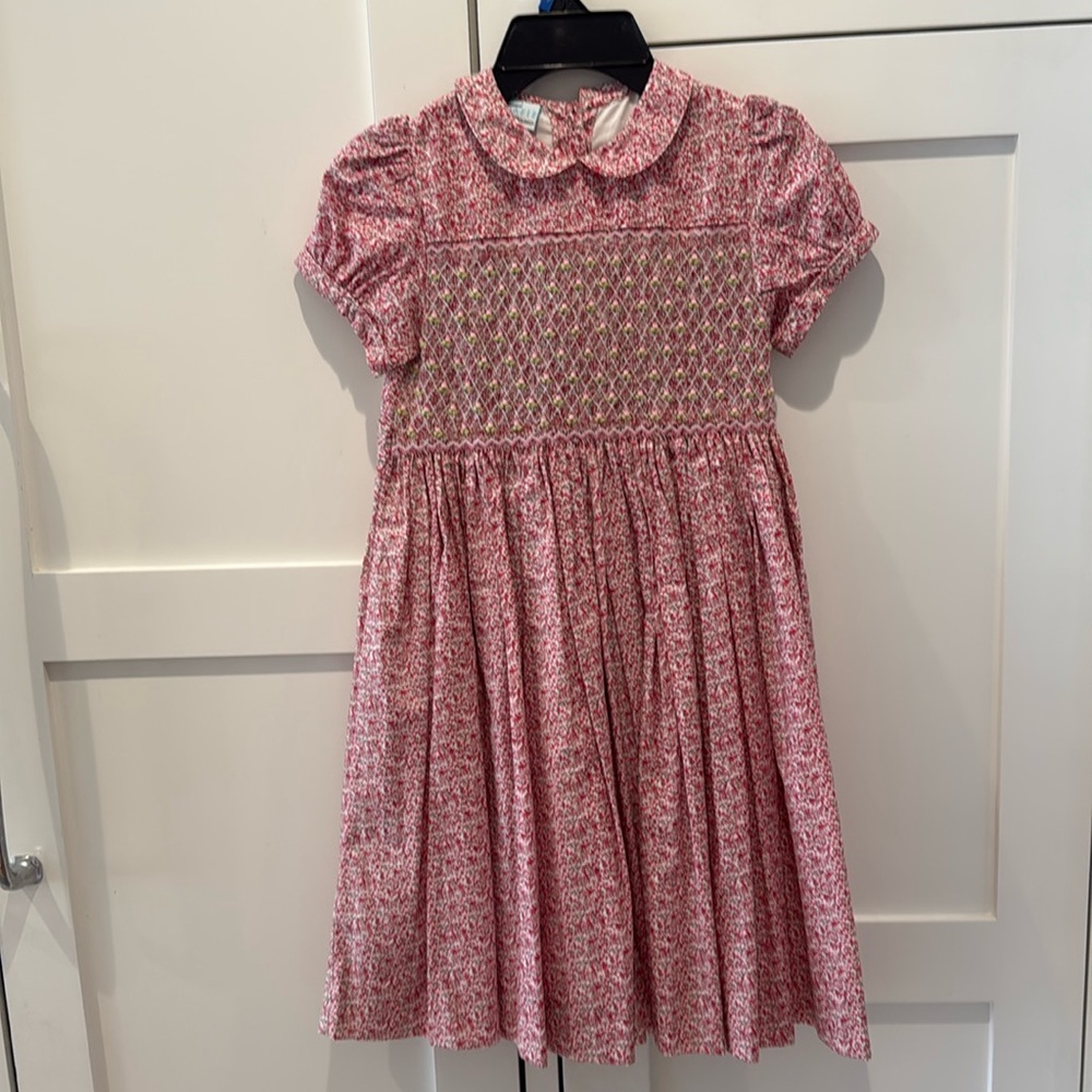 Annafie girls smocked dress size 8. Worn once. Like brand new.
